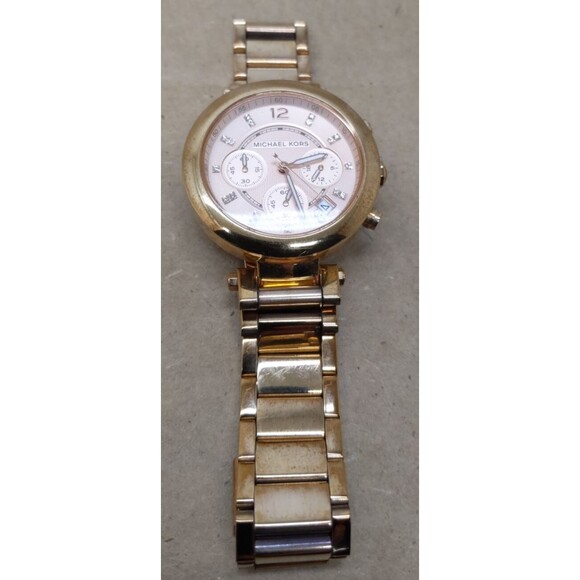 Michael Kors MK- 5277 Women's Chronograph Watch Rose Gold Color Pre-owned VGC - Picture 1 of 12
